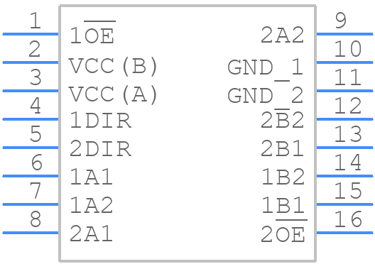 74AVC4T245GU/S500, - Nexperia - PCB symbol
