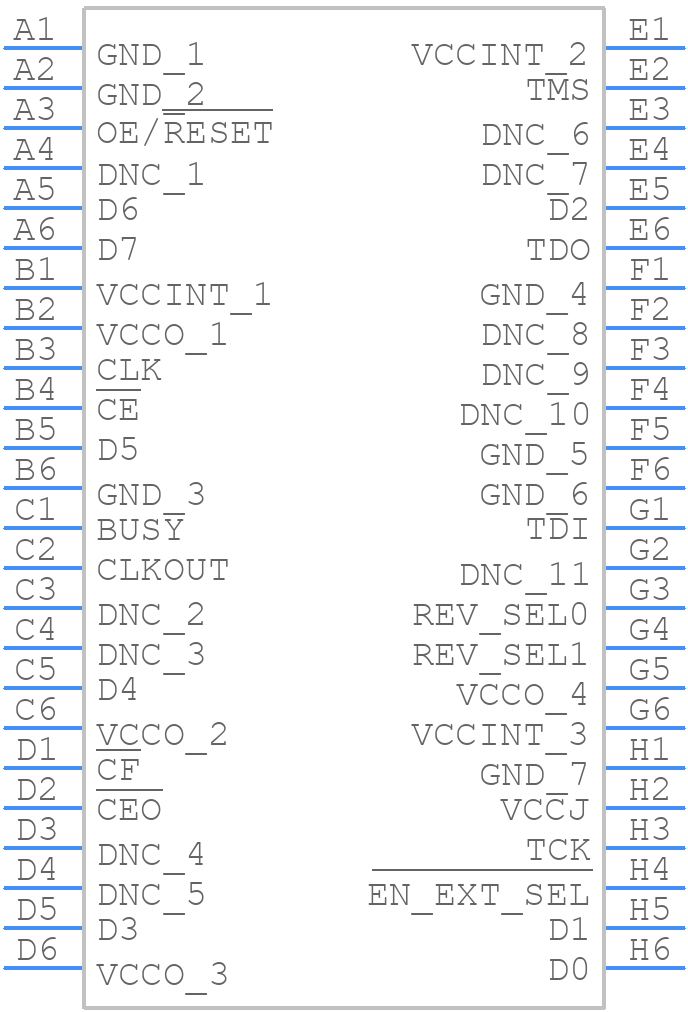 XCF16PFS48C - AMD - PCB symbol