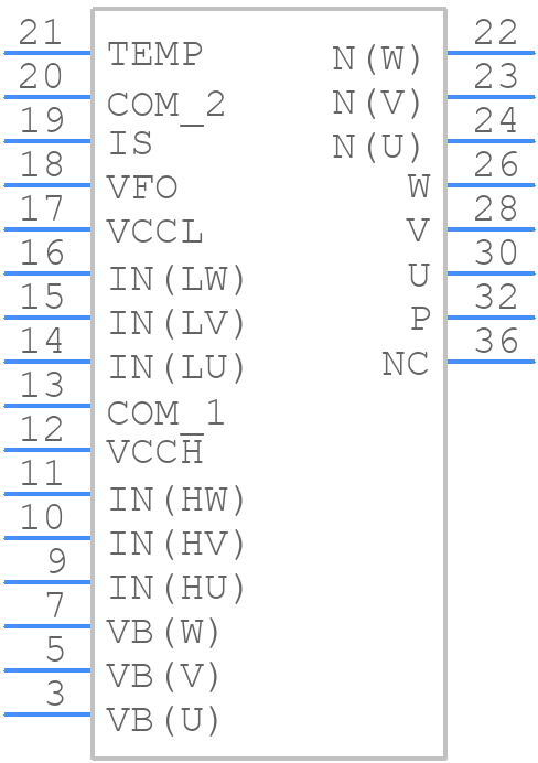 6MBP35XSD060-50-P - FUJI ELECTRIC - PCB symbol