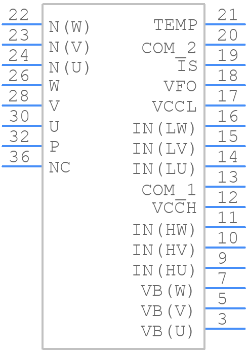 6MBP35XSF060-50-P - FUJI ELECTRIC - PCB symbol