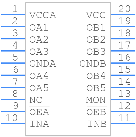 IDT49FCT805ASOGI - Renesas Electronics - PCB symbol