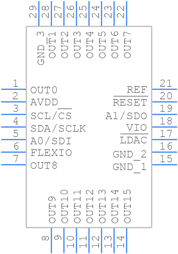 DAC60516RUYT - Texas Instruments - PCB symbol