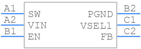 AP61040CP6-7 - Diodes Incorporated - PCB symbol