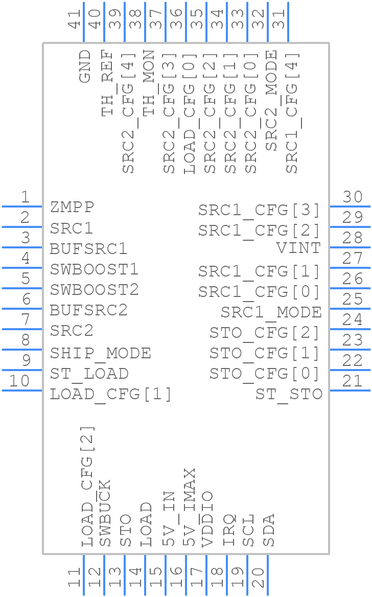AEM13921-QFN - E-PEAS - PCB symbol