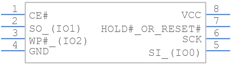IS25LP016D-JBLE - Integrated Silicon Solution Inc. - PCB symbol