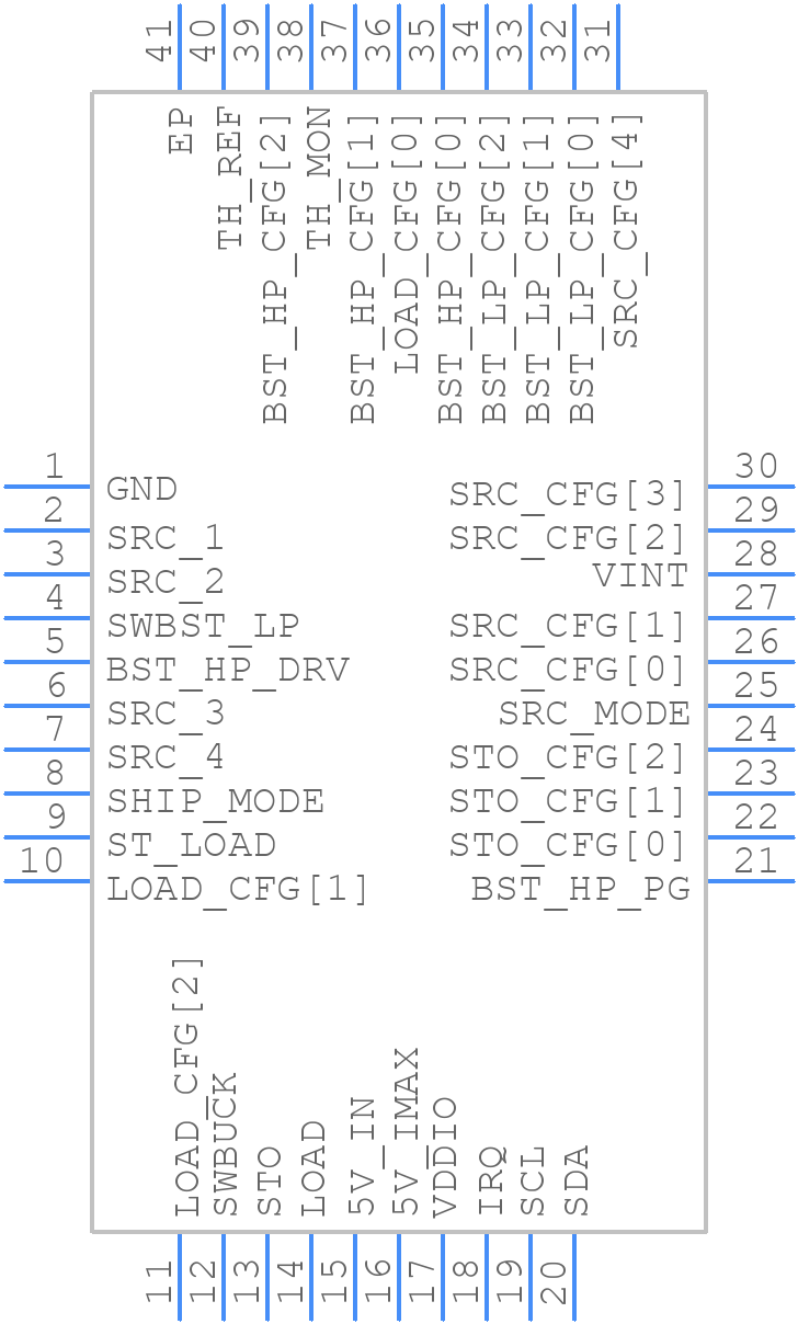 AEM15820-QFN40 - E-PEAS - PCB symbol