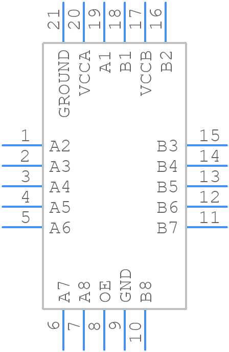 TXB0108RUKR - Texas Instruments - PCB symbol