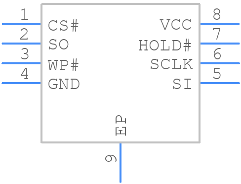 MX25L8005ZNI-12G - Macronix - PCB symbol