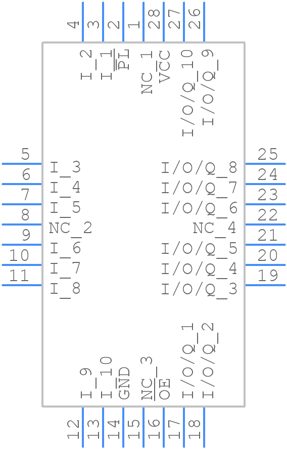 GAL20V8B-15LJ - Lattice Semiconductor - PCB symbol