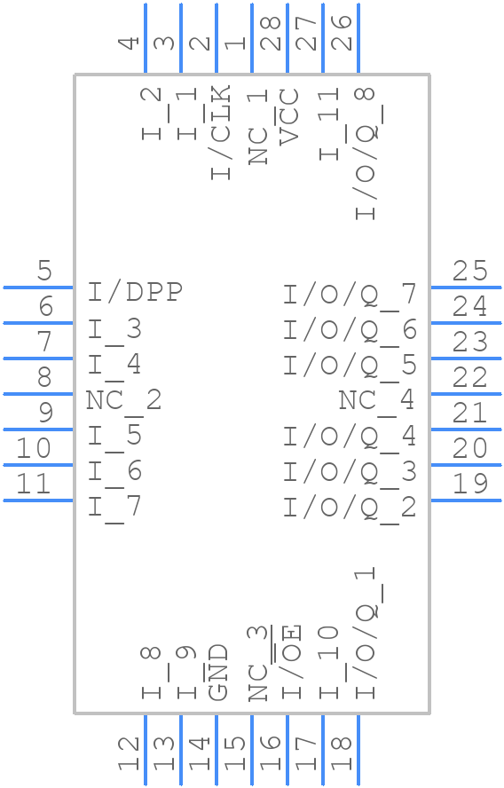 GAL20V8ZD-15QJ - Lattice Semiconductor - PCB symbol