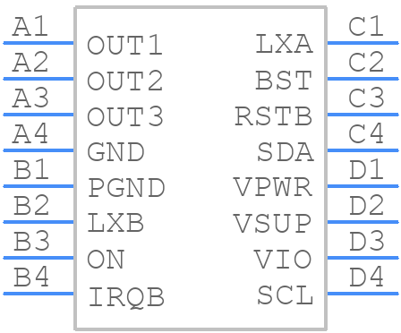 MAX17271ENE+ - Analog Devices - PCB symbol
