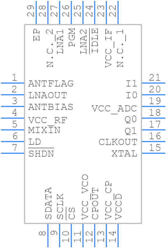 MAX2769CETI+T - Analog Devices - PCB symbol