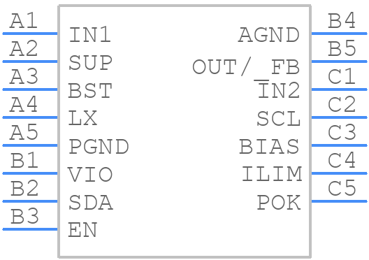 MAX77756DEWL+ - Analog Devices - PCB symbol