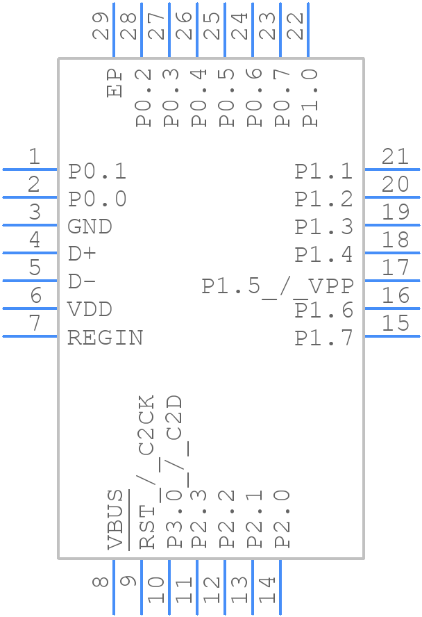 C8051T321-GM - Silicon Labs - PCB symbol