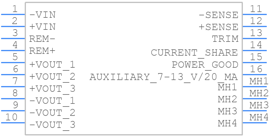 QHL600300S12 - XP POWER - PCB symbol