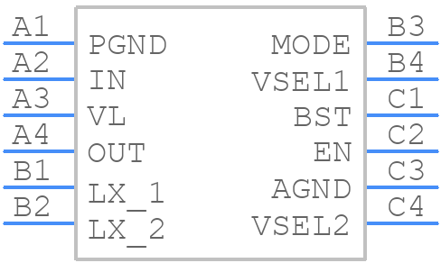 MAX77726AWC+ - Analog Devices - PCB symbol