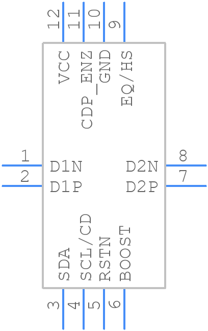 PI5USB216EQ2XUAEX - Diodes Incorporated - PCB symbol