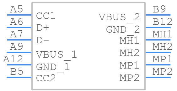10178589-00011LF - Amphenol - PCB symbol