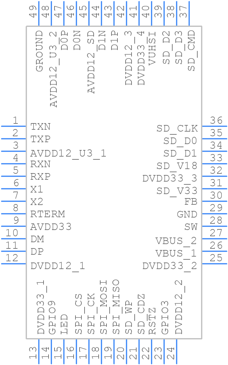 GL3227 - Genesys - PCB symbol