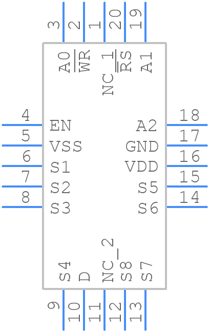 ADG528AKPZ-REEL - Analog Devices - PCB symbol
