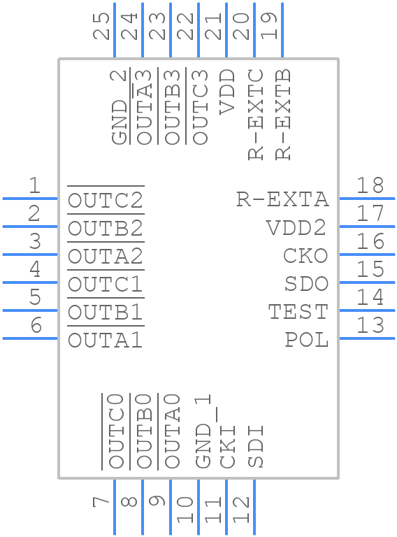 MBI6023GFN - Macroblock - PCB symbol