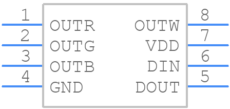 WS2814C - Worldsemi - PCB symbol