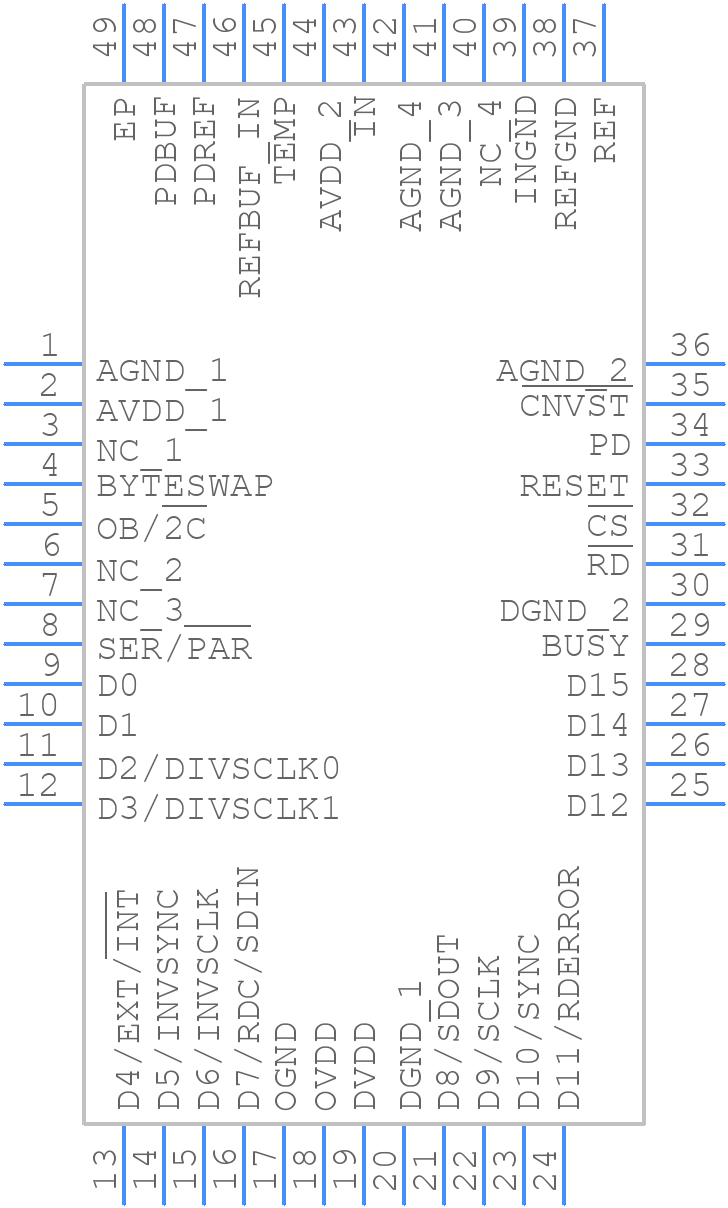 AD7651ACP - Analog Devices - PCB symbol