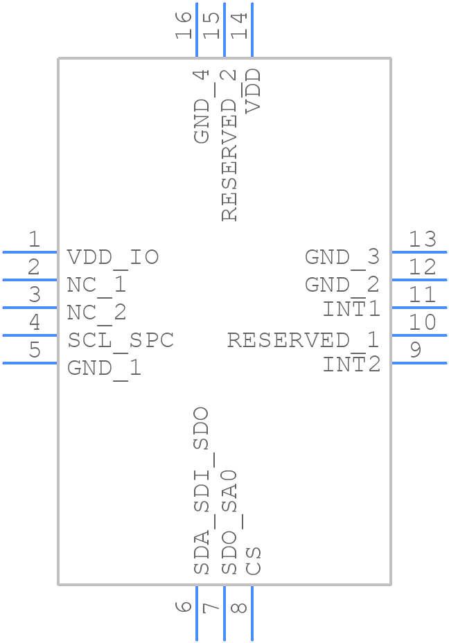 H3LIS331DLTR - STMicroelectronics - PCB symbol