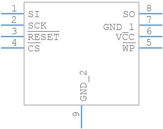 AT45DB321E-MHF-T - Adesto Technologies - PCB symbol