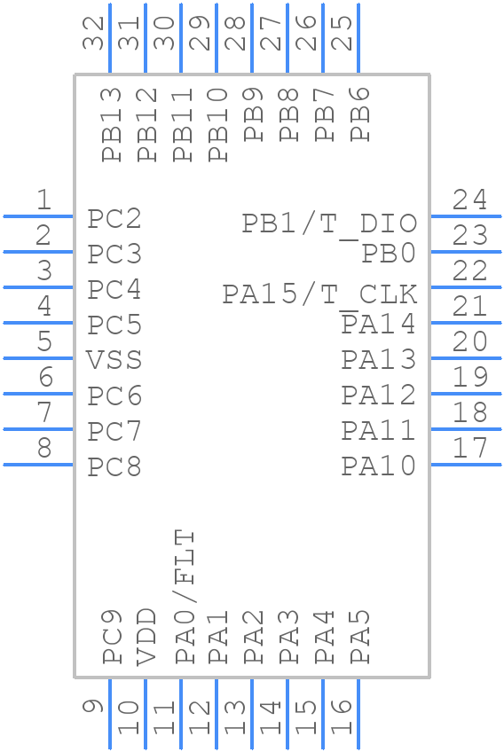 SC32F12TK7PJR - SinOne - PCB symbol