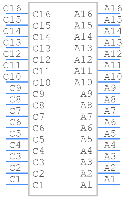 121A10619X - Amphenol - PCB symbol