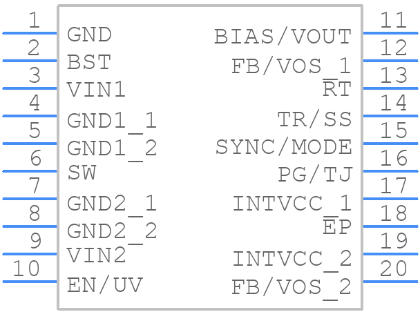 LT80602AFO+ - Analog Devices - PCB symbol