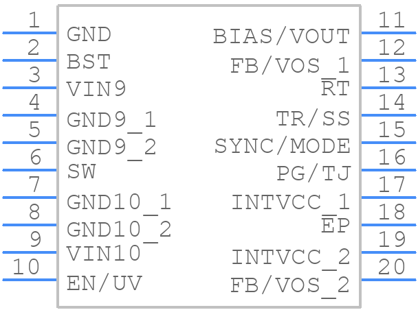 LT80603AAFOA+ - Analog Devices - PCB symbol