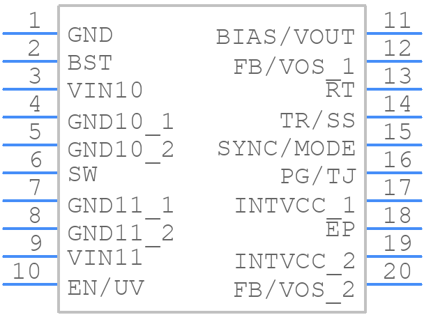 LT80603AAFOA+T - Analog Devices - PCB symbol
