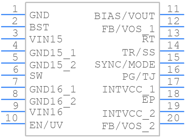LT80603AFO+ - Analog Devices - PCB symbol