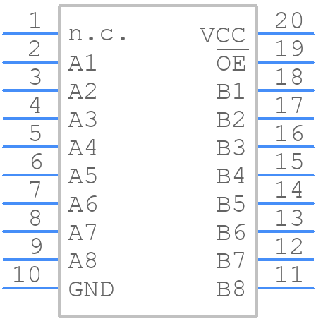 74CBTLVD3245PW,118 - Nexperia - PCB symbol