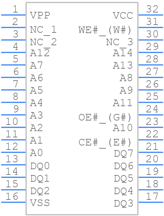 AM28F256-120PC - Spansion - PCB symbol