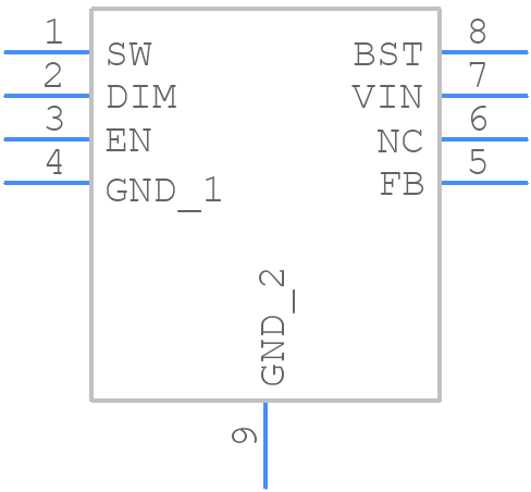 MP2480DN-LF-Z - Monolithic Power Systems (MPS) - PCB symbol