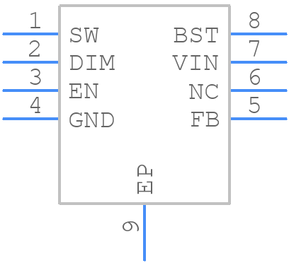 MP2480DN-LF - Monolithic Power Systems (MPS) - PCB symbol