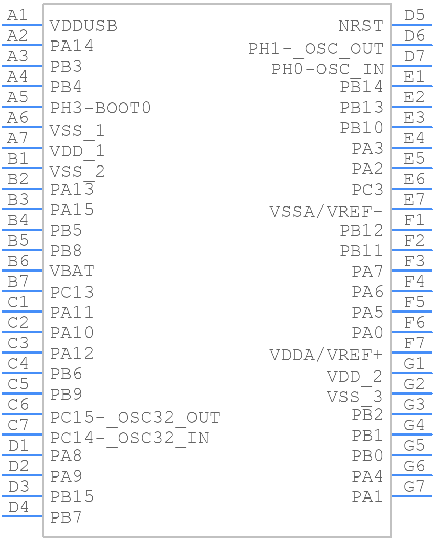 STM32L433CCY3TR - STMicroelectronics - PCB symbol