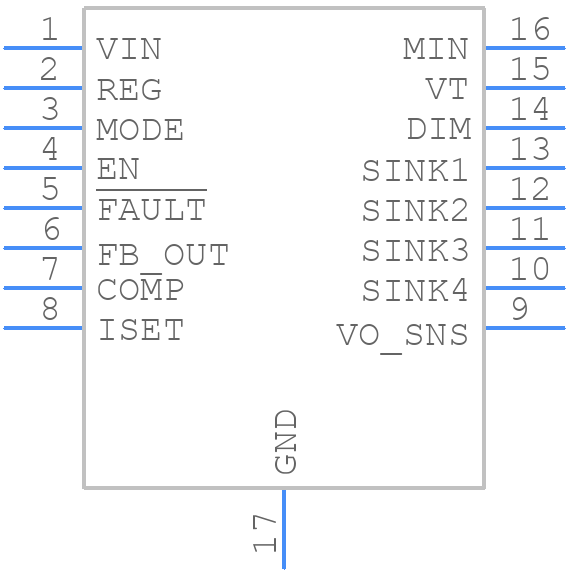 ADP8140ACPZ-1-R7 - Analog Devices - PCB symbol