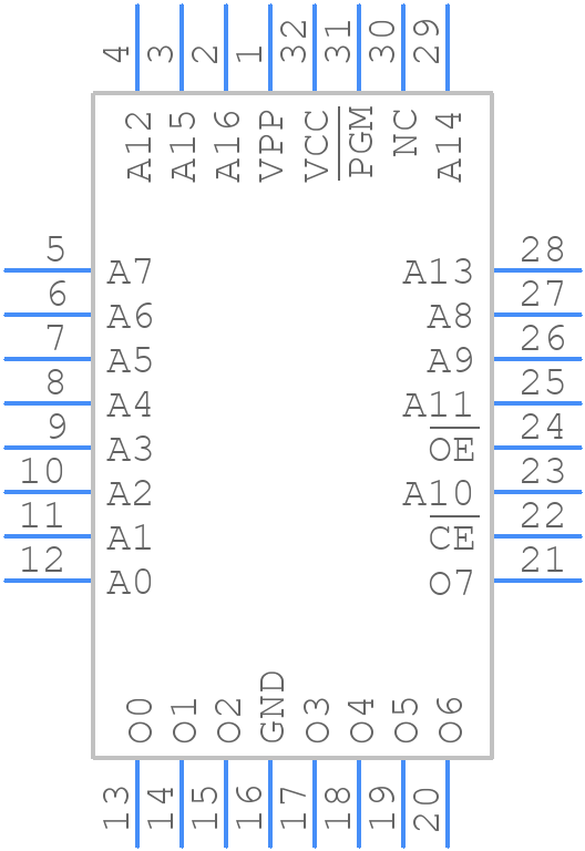 AT27C010-90JI - Microchip - PCB symbol