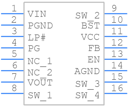 NB671LAGQ-Z - Monolithic Power Systems (MPS) - PCB symbol