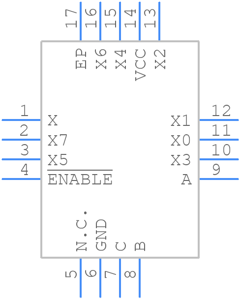 MAX4782ETE+T - Analog Devices - PCB symbol