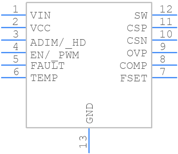 LP8868XQDGNRQ1 - Texas Instruments - PCB symbol