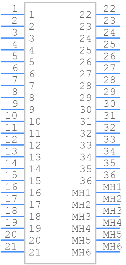 MX34R36HF4T - JAE - PCB symbol