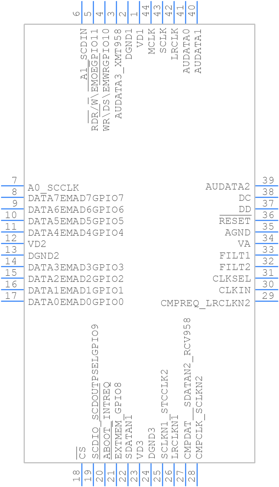 CS493263-DLZR - Cirrus Logic - PCB symbol