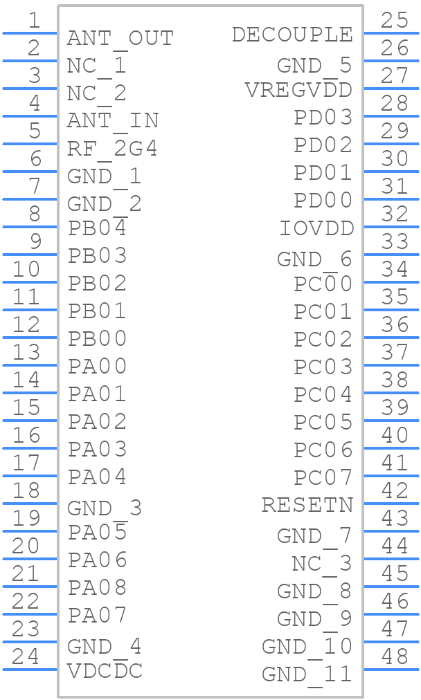 BGM270SC22SNA4 - Silicon Labs - PCB symbol