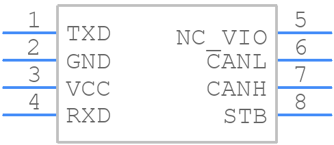 TCAN1472DDFRQ1 - Texas Instruments - PCB symbol