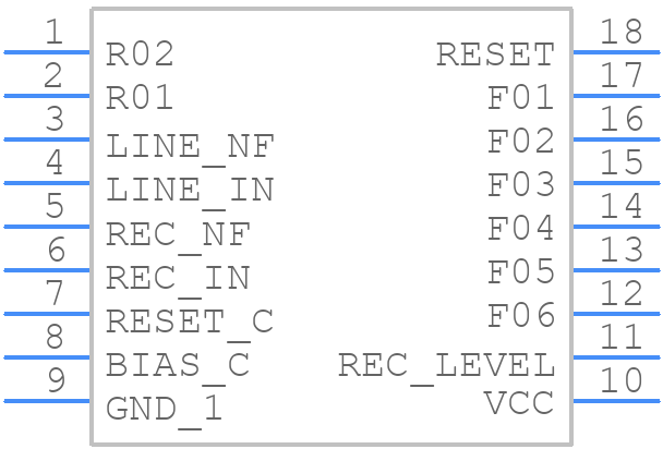 BA3830F - ROHM Semiconductor - PCB symbol